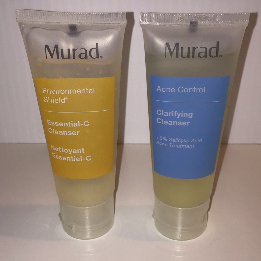 Murad Essential-C Cleanser and clarifying cleanser set of two both 1.5oz NEW